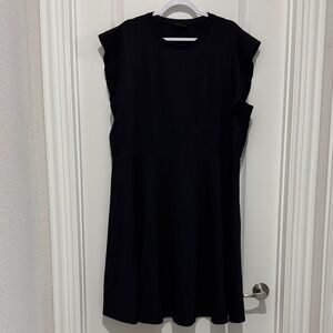 City Chic Black Frill Shoulder Dress - 22w - NWOT